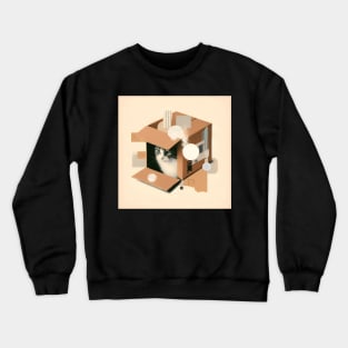 Cardboard Cat Crewneck Sweatshirt